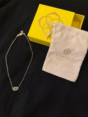 Elisa Kendra Scott Gold Pendant Necklace with Drusy  Stone